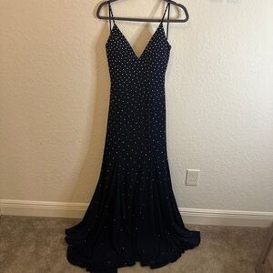 Navy Blue Jovani Prom Dress